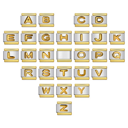 Gold Color 26 English Letters 340
