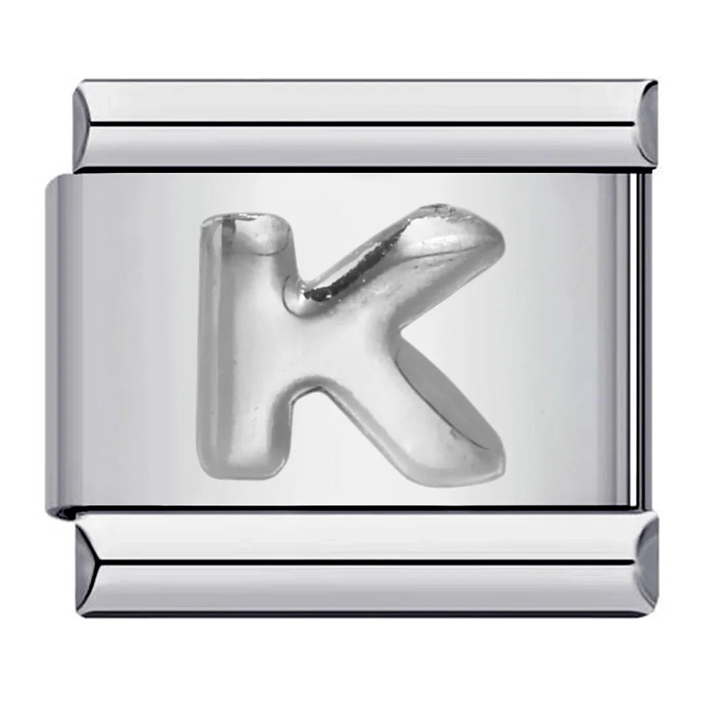 Silver Color 26 English Letters 174