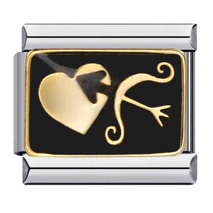 Love Heart Italian Charm Links 080