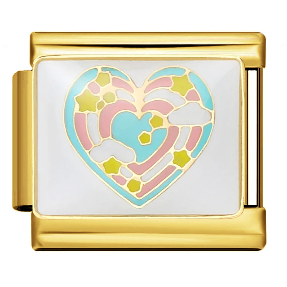 Gold Color Italian Charm Link 381