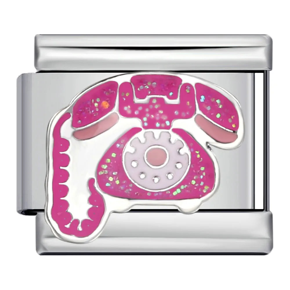 Pink Italian Charms Links 166