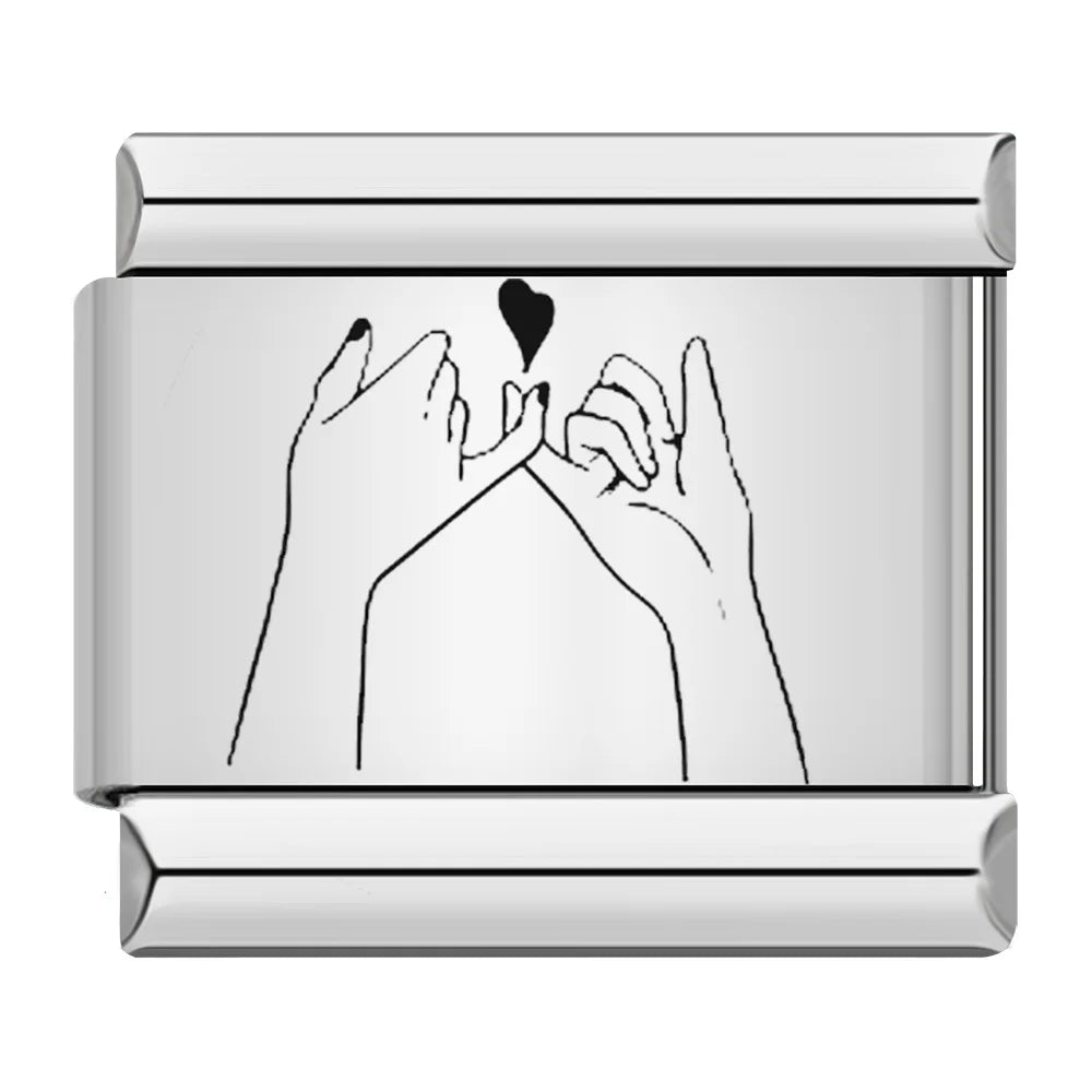 Laser Italian Charm Links 115
