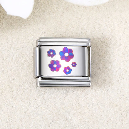 UV Laser Italian Charm Link 456