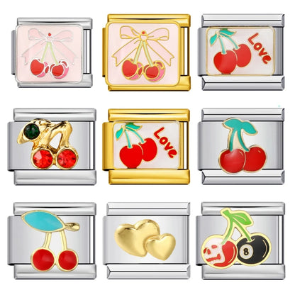 Cherry Italian Charm Link 324