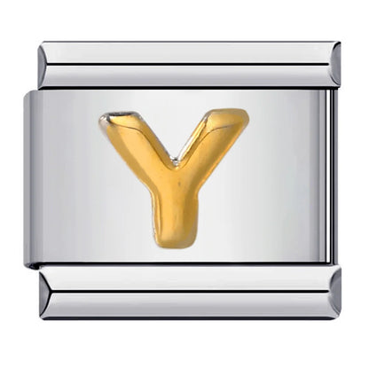 Gold Color 26 English Letters 007