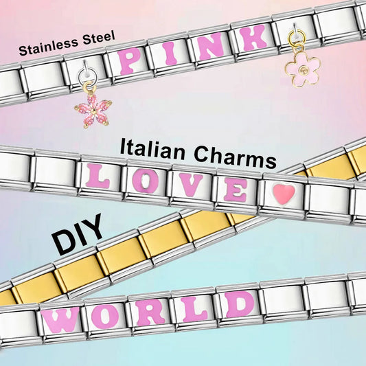 Pink 26 English Letters