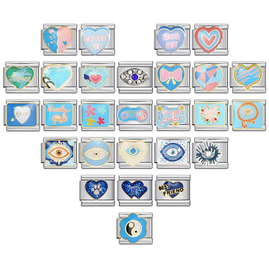 Blue Italian Charm Link 305