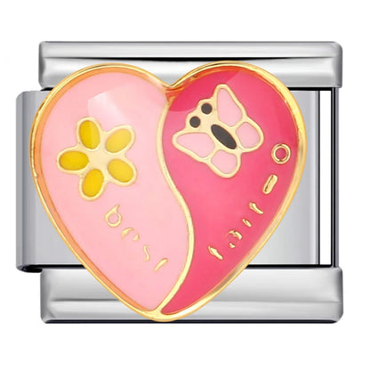 Heart Italian Charm Link 275