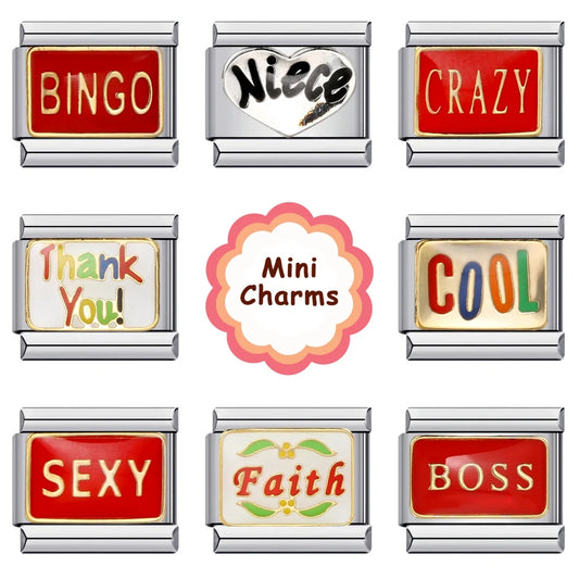 Words Italian Charm Links 079