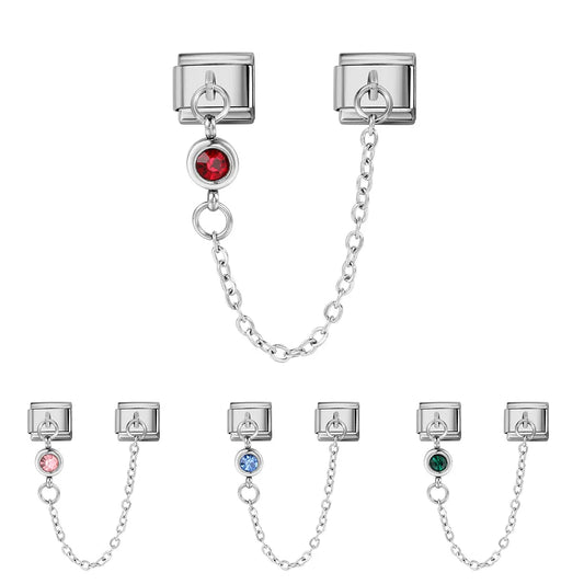 Birthstone Chain Italian Charm 496