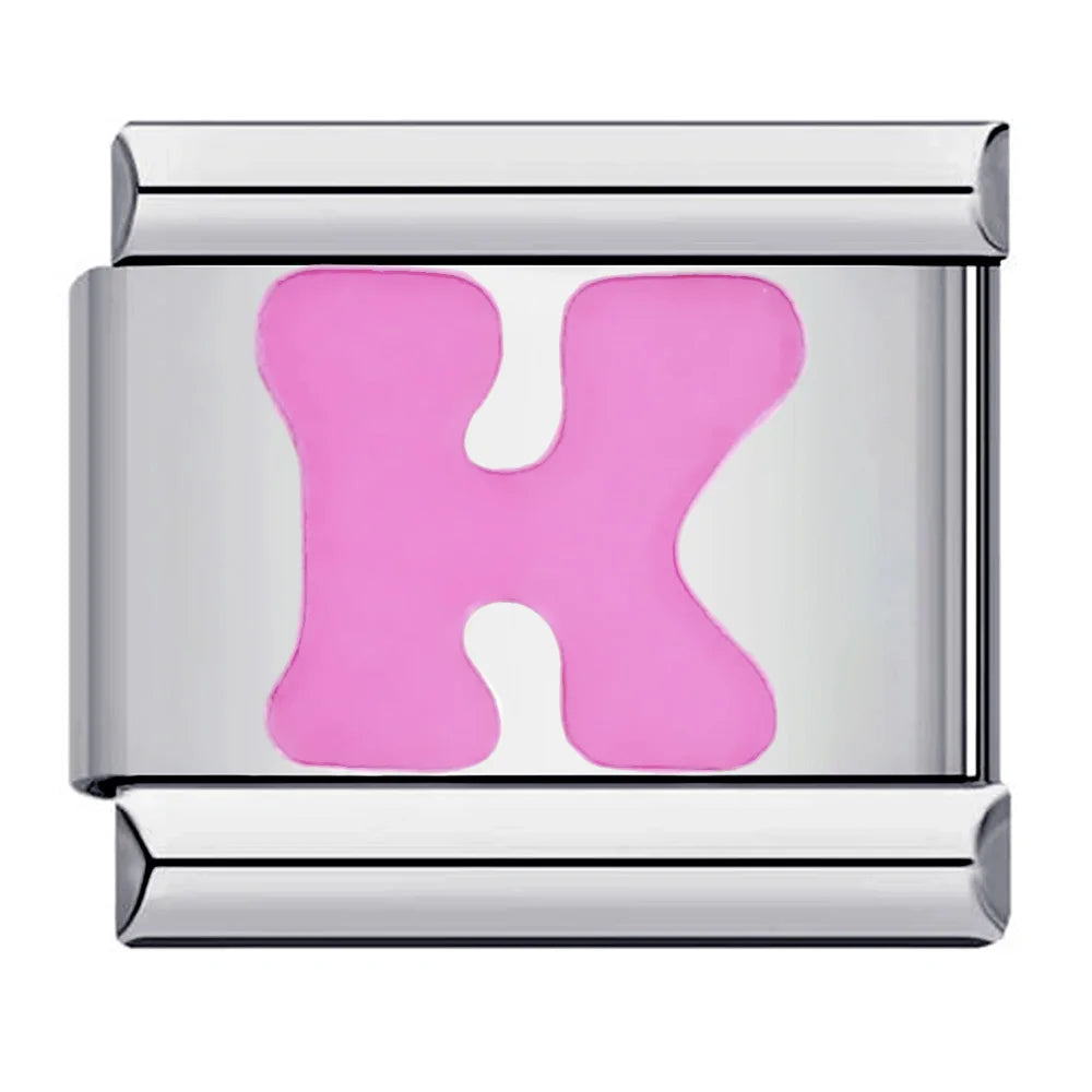Pink 26 English Letters