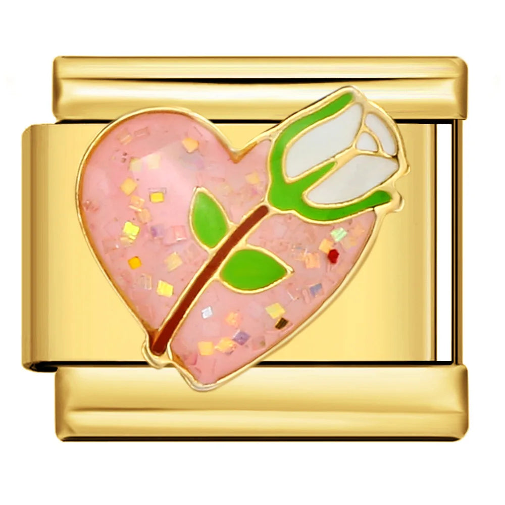 Gold Color Italian Charm Link 176