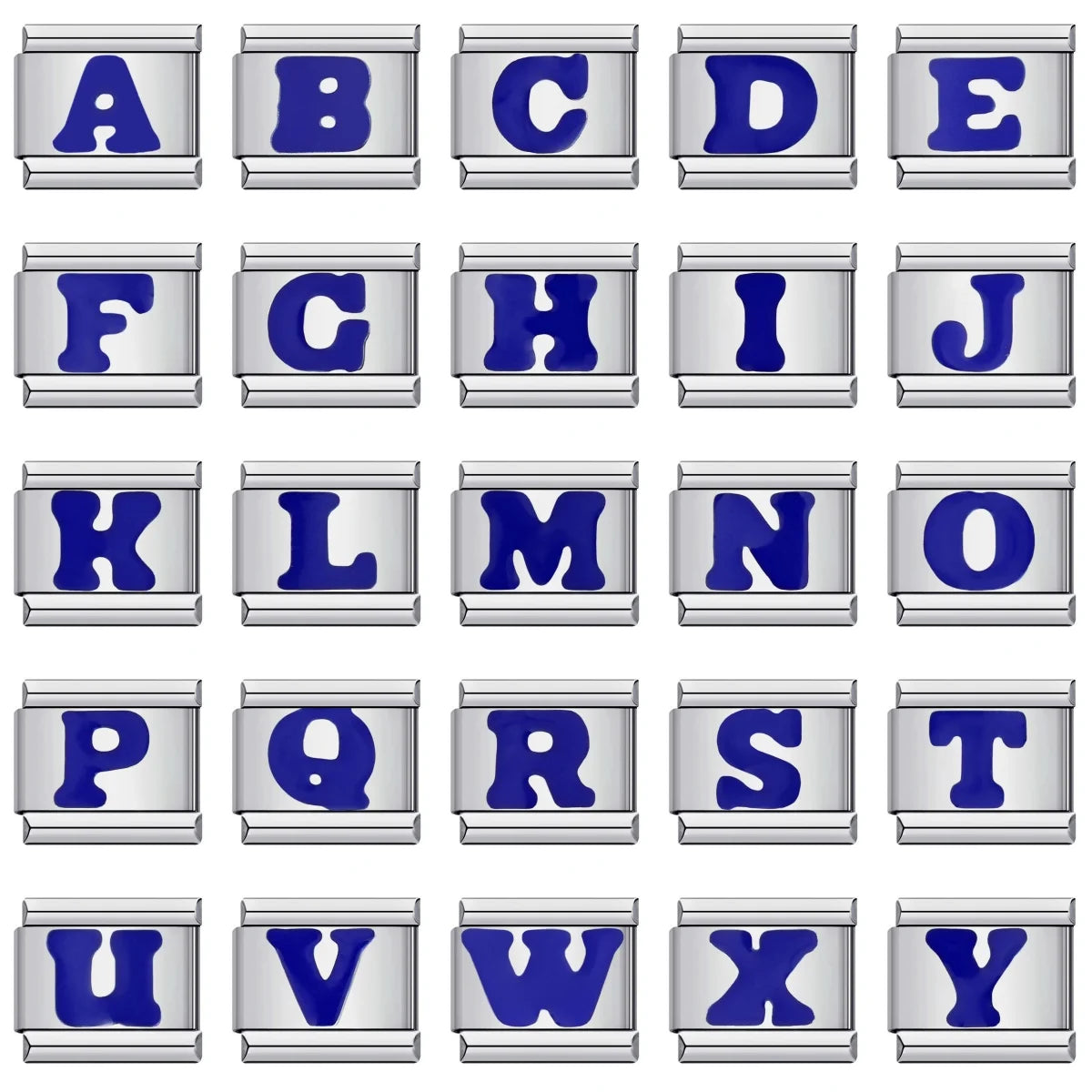 Blue Color 26 English Letters 002