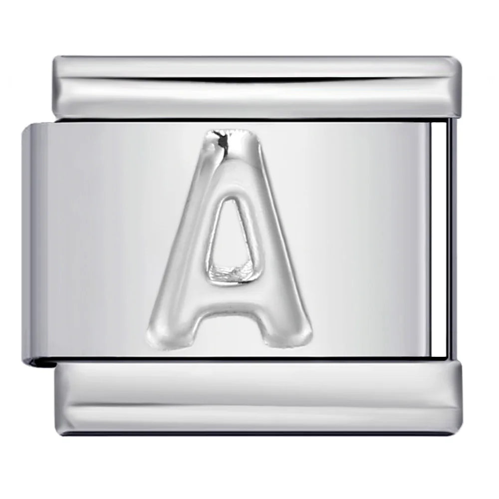 Silver Color 26 English Letters 134
