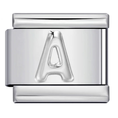 Silver Color 26 English Letters 134