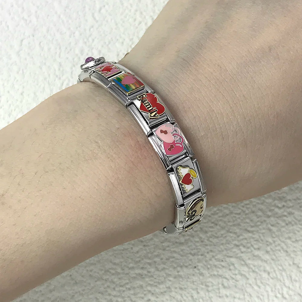 Rainbow Italian Charm Links 086