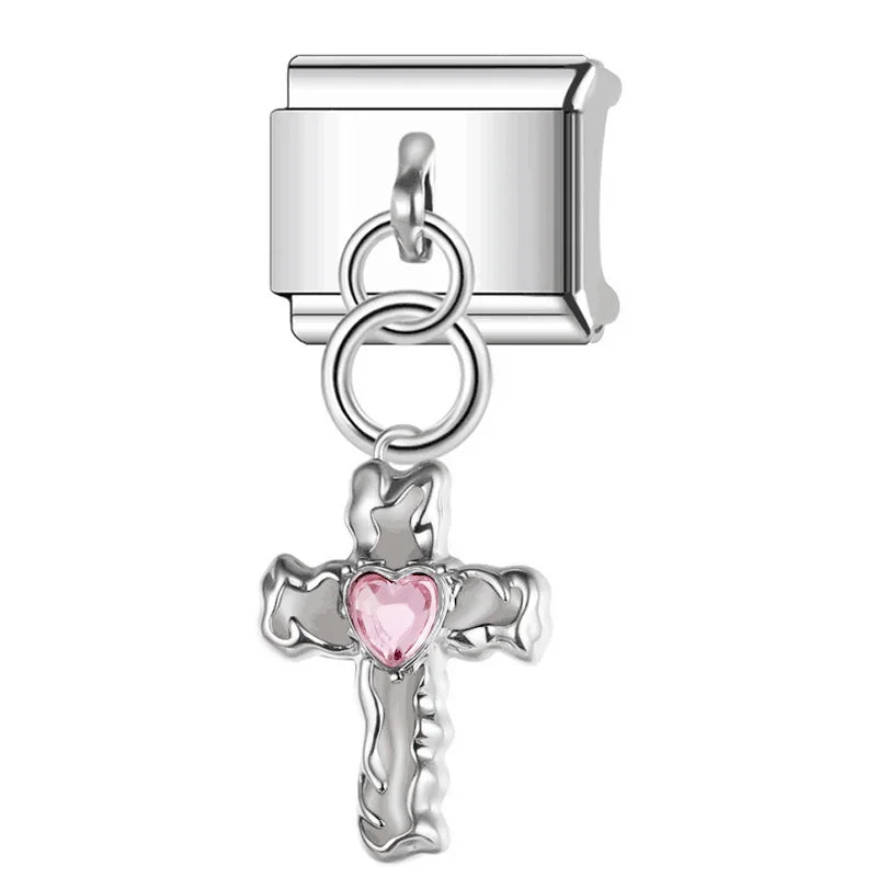 Cross Italian Charm Link 530