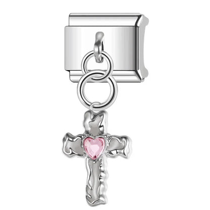 Cross Italian Charm Link 530