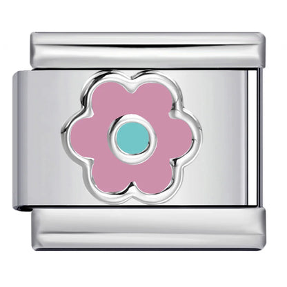 Flower Italian Charm Link 449