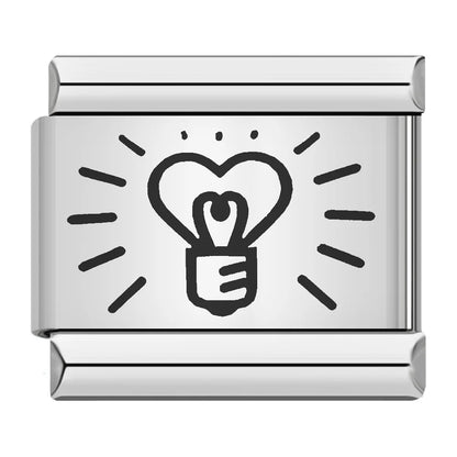 Laser Italian Charm Links 038