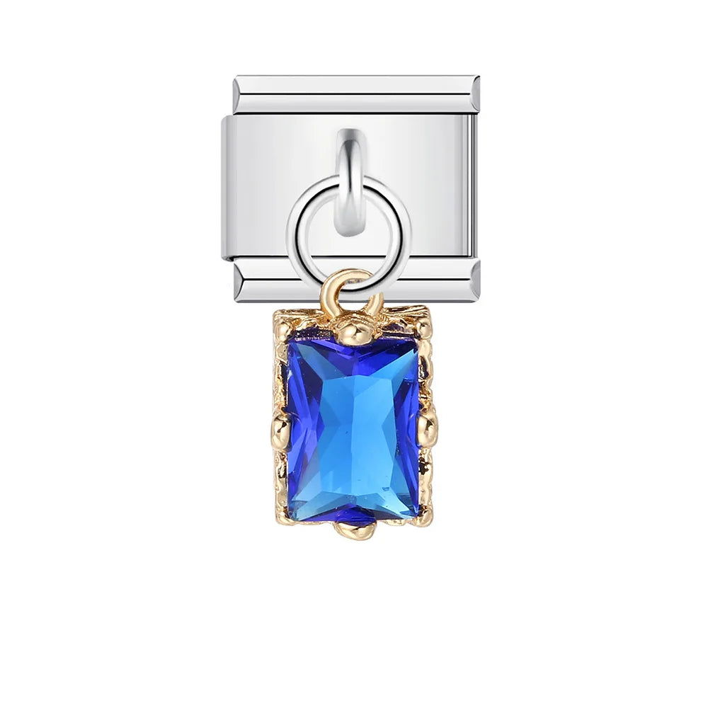Blue Italian Charm Link 402