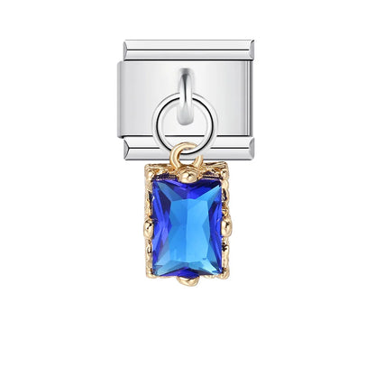 Blue Italian Charm Link 402