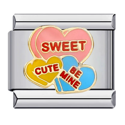 Heart Italian Charm Links 159