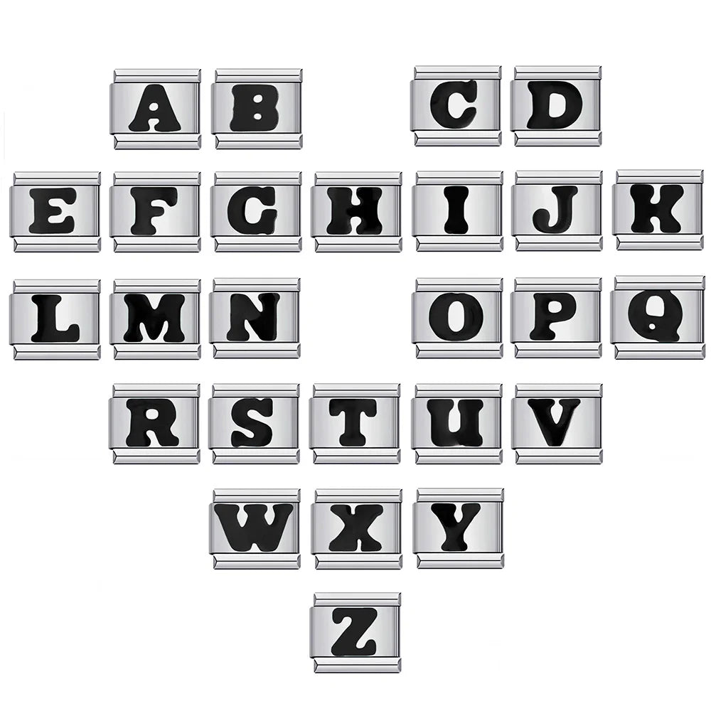 Black Color 26 English Letter 001