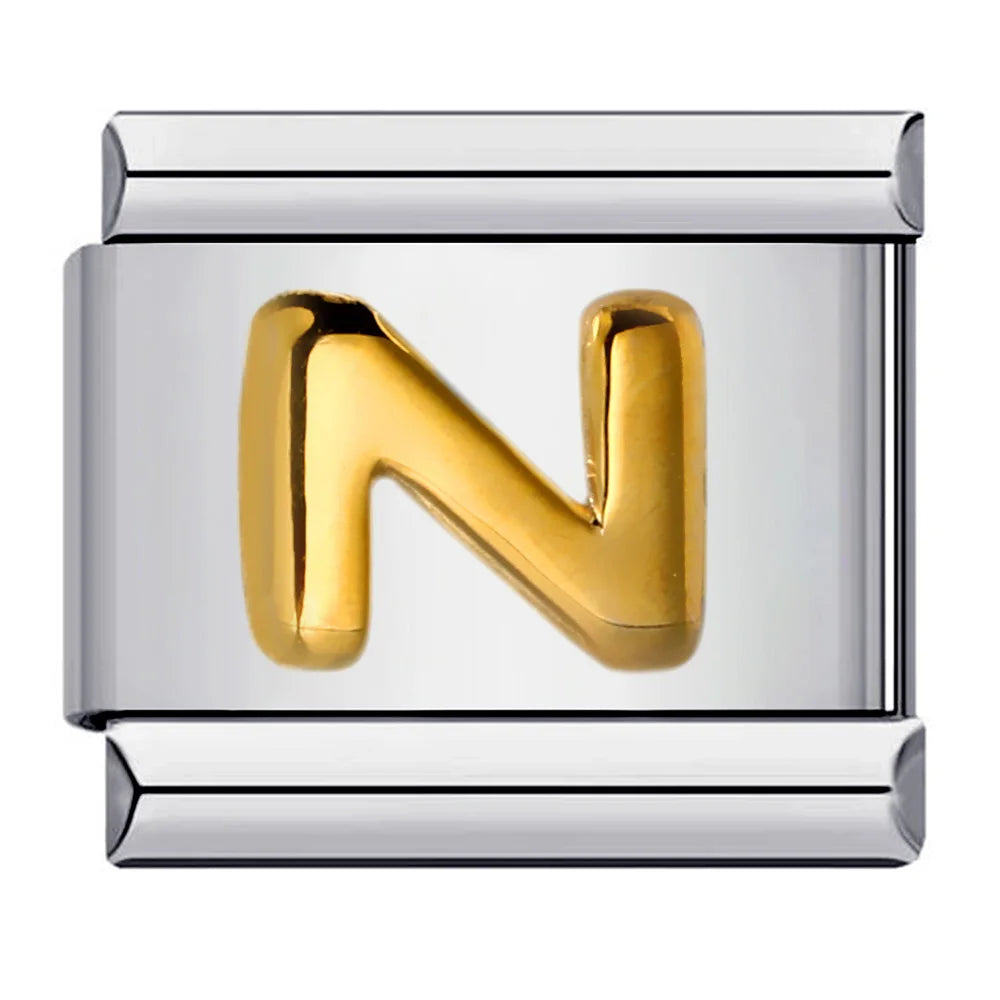Gold Color 26 English Letters 007