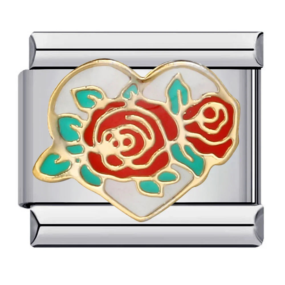 Flower Italian Charm Links 073