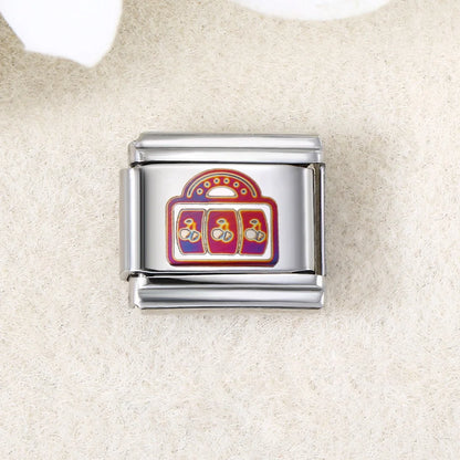 UV Laser Italian Charm Link 455