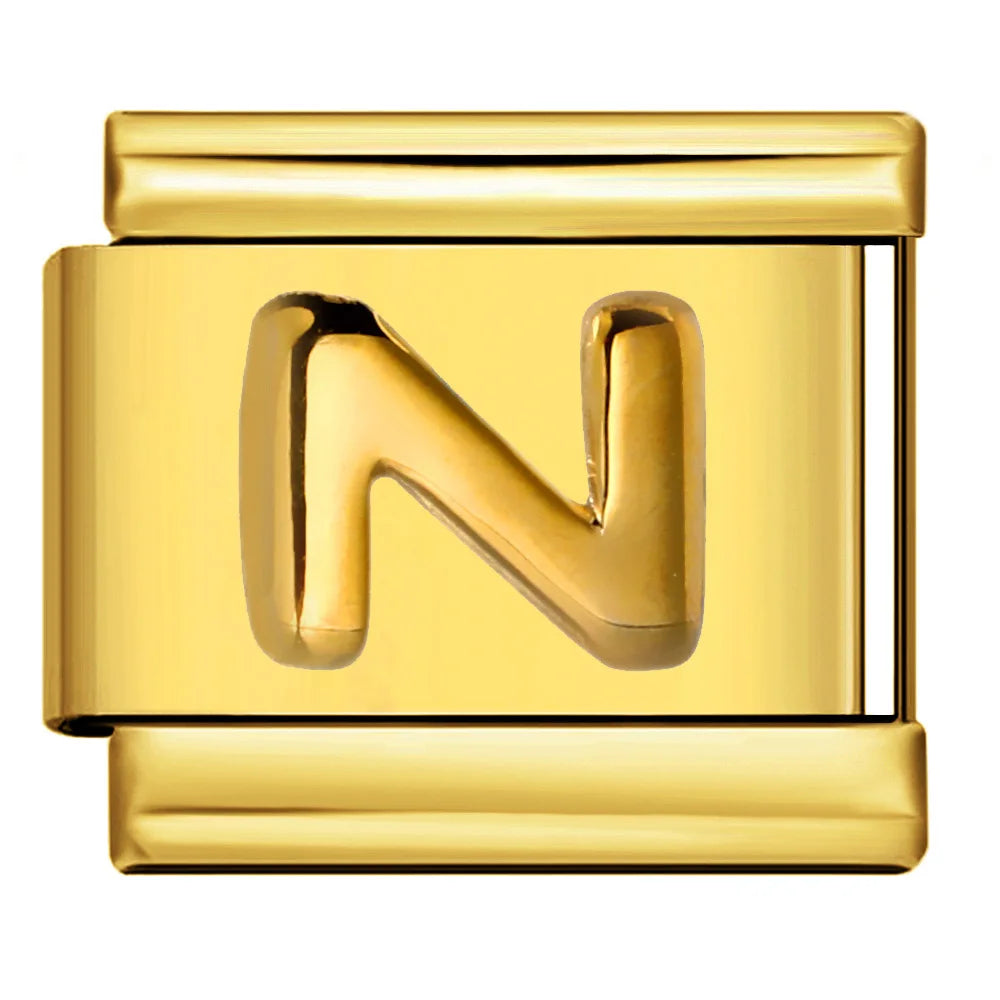 Gold Color 26 English Letters 336