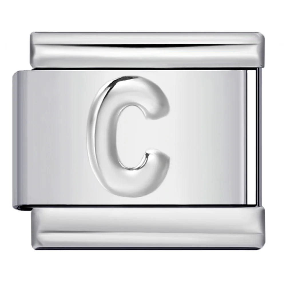 Silver Color 26 English Letters 134