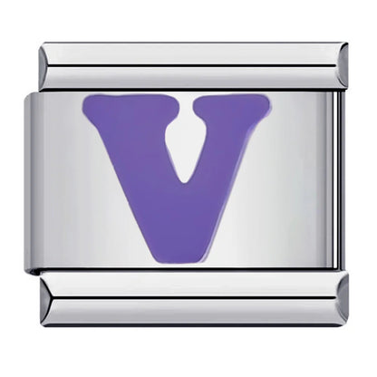 Purple Color 26 English Letters 017