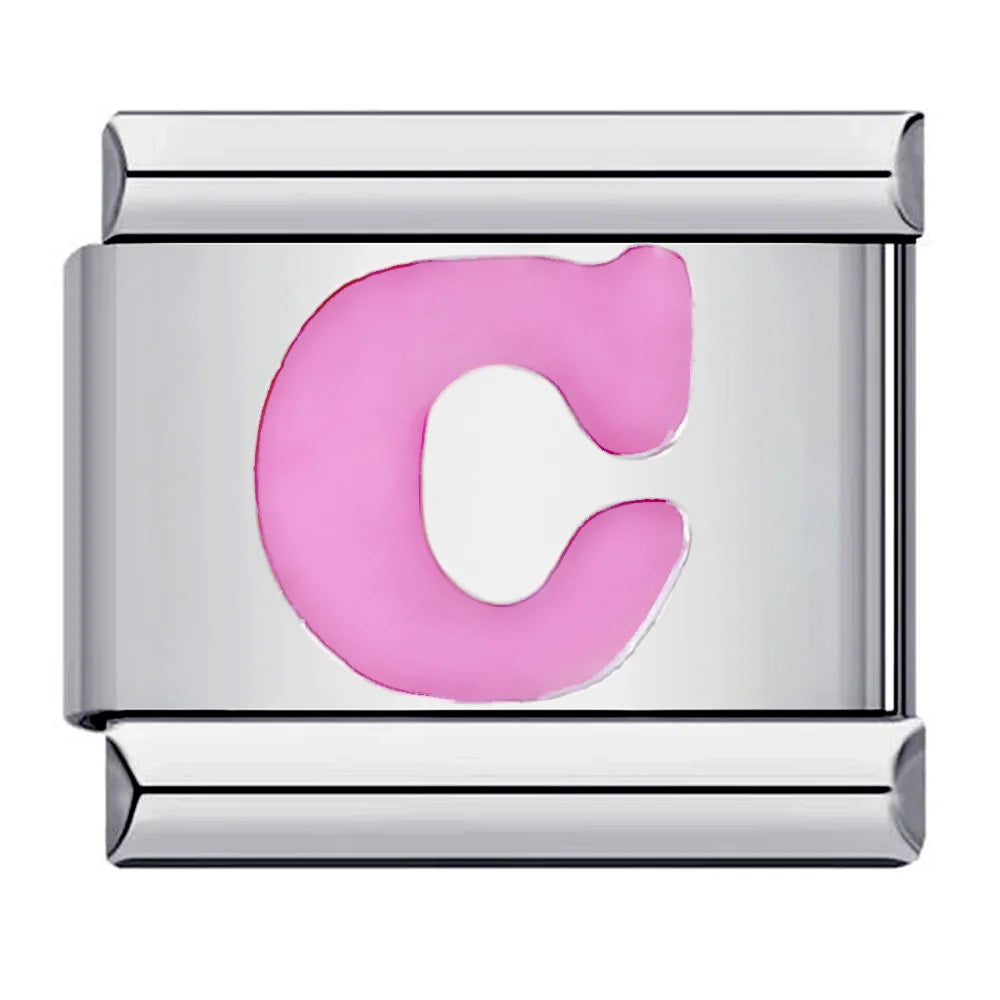 Pink Color 26 English Letters 018