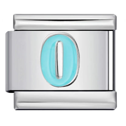 Blue Number 0-9 Italian Charm 306
