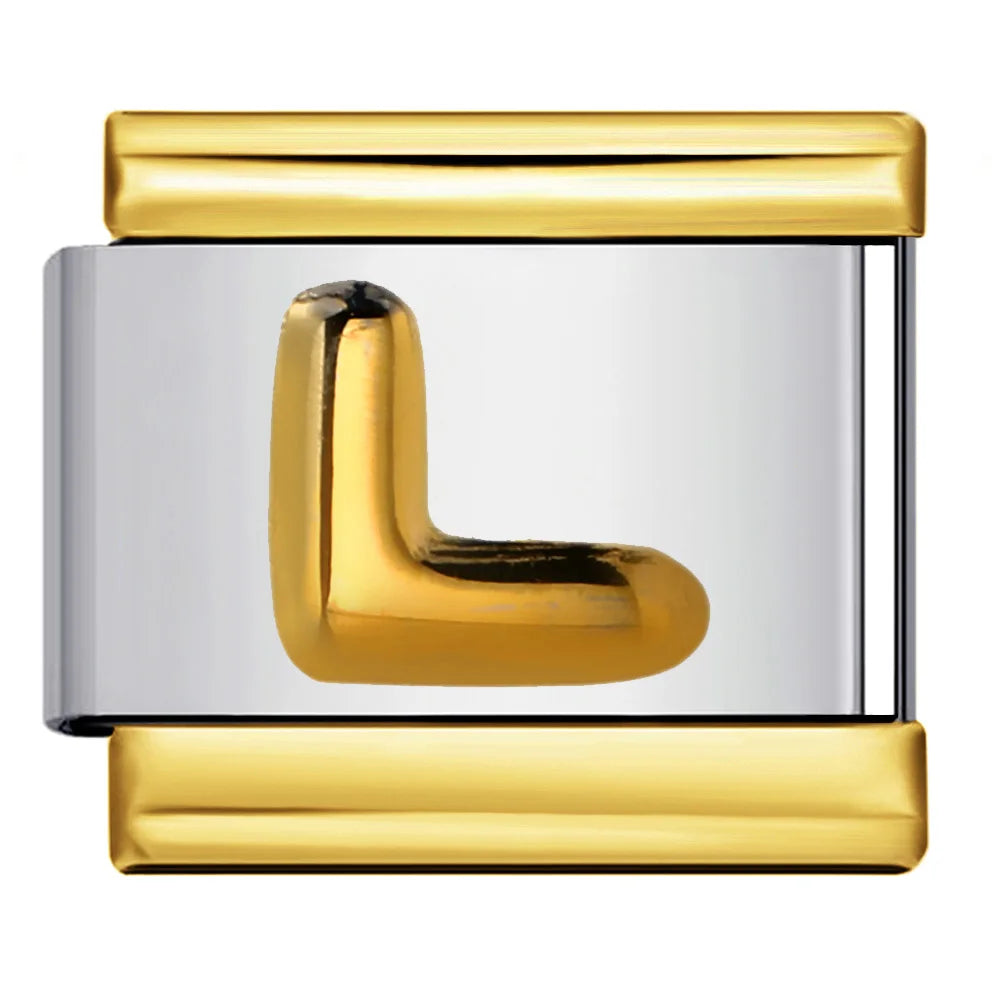 Gold Color 26 English Letters 340
