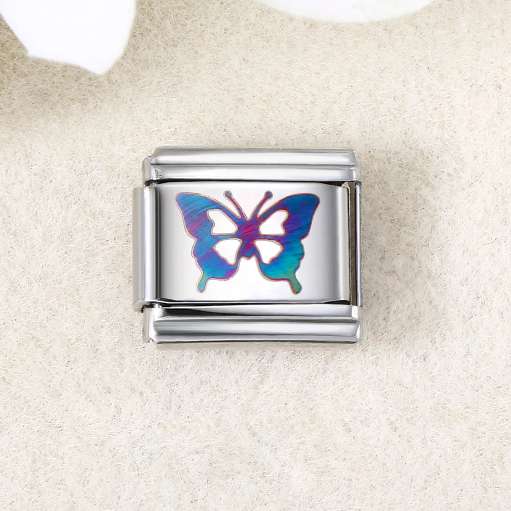 UV Laser Italian Charm Link 456