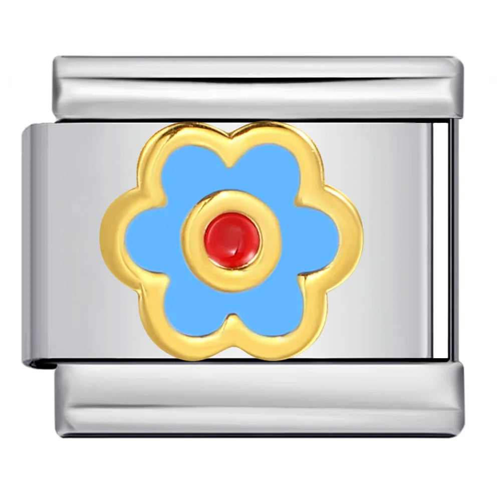 Flower Italian Charm Link 449