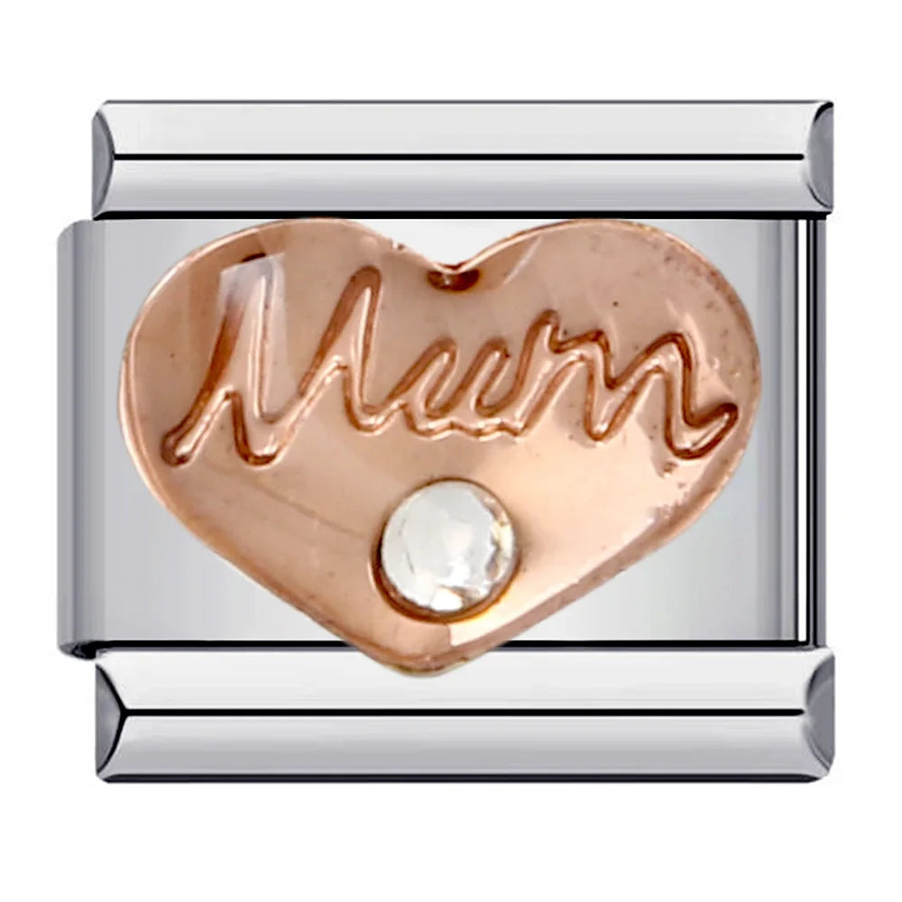 Heart Italian Charm Links 070
