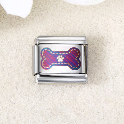 UV Laser Italian Charm Link 456