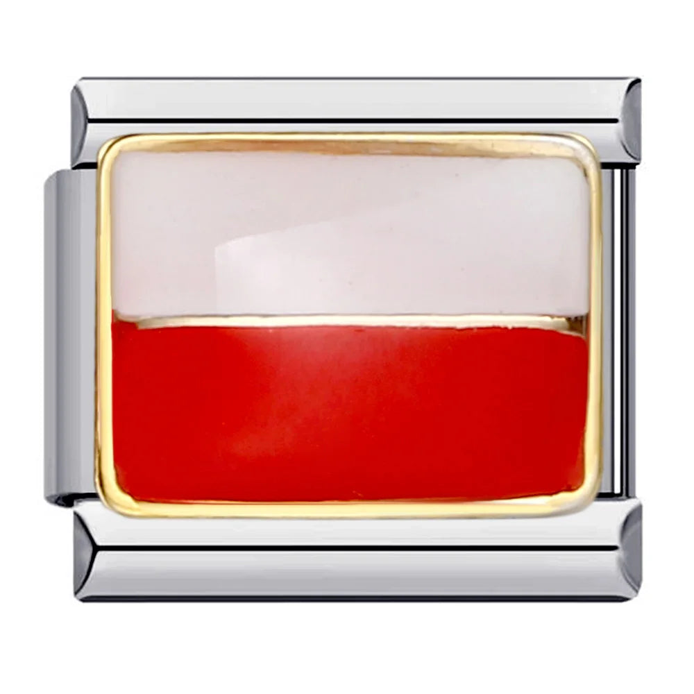 National Flag Italian Charm Links 068