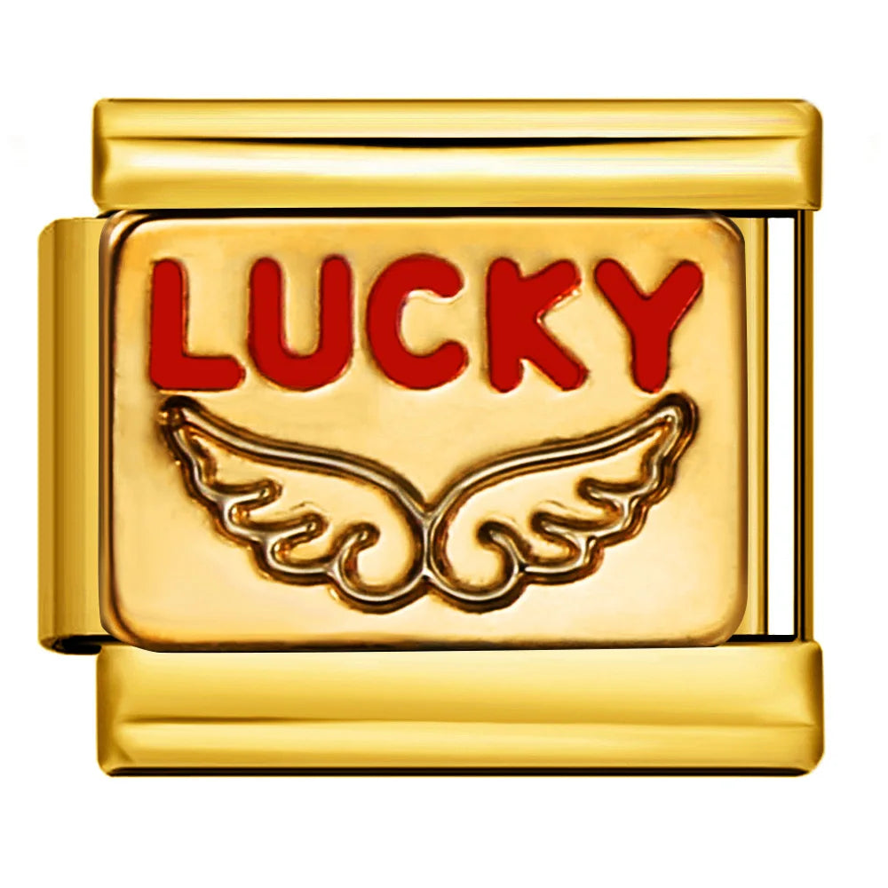 Gold Color Italian Charm Link 484
