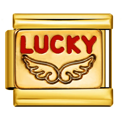 Gold Color Italian Charm Link 484
